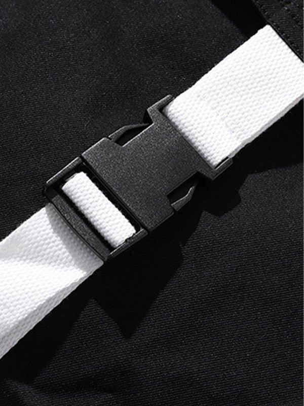 EMMIOL Men's Buckle Pocket Loose Cargo Shorts