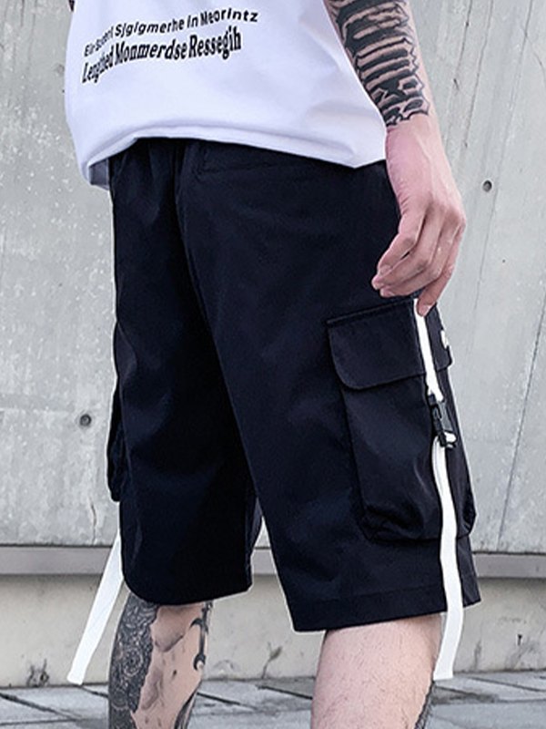 EMMIOL Men's Buckle Pocket Loose Cargo Shorts