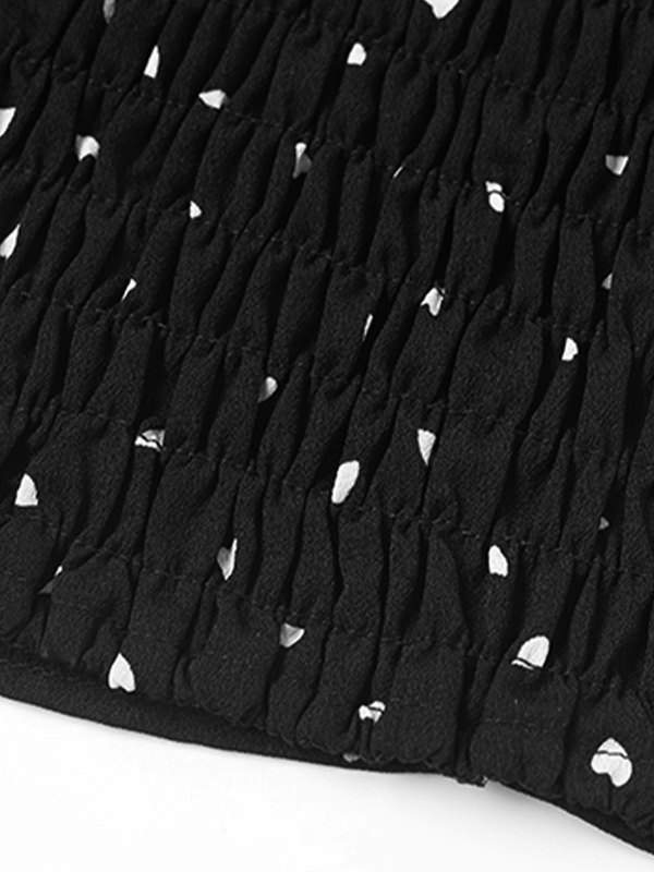 EMMIOL Tie Strap Heart Cropped Tank Top