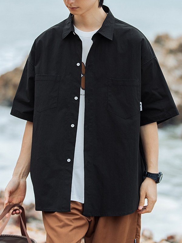 EMMIOL Men's Pocket Front Short Sleeve Button Up Shirt