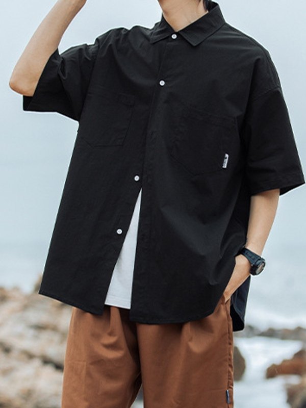 EMMIOL Men's Pocket Front Short Sleeve Button Up Shirt
