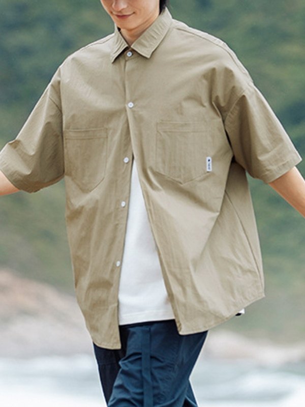 EMMIOL Men's Pocket Front Short Sleeve Button Up Shirt