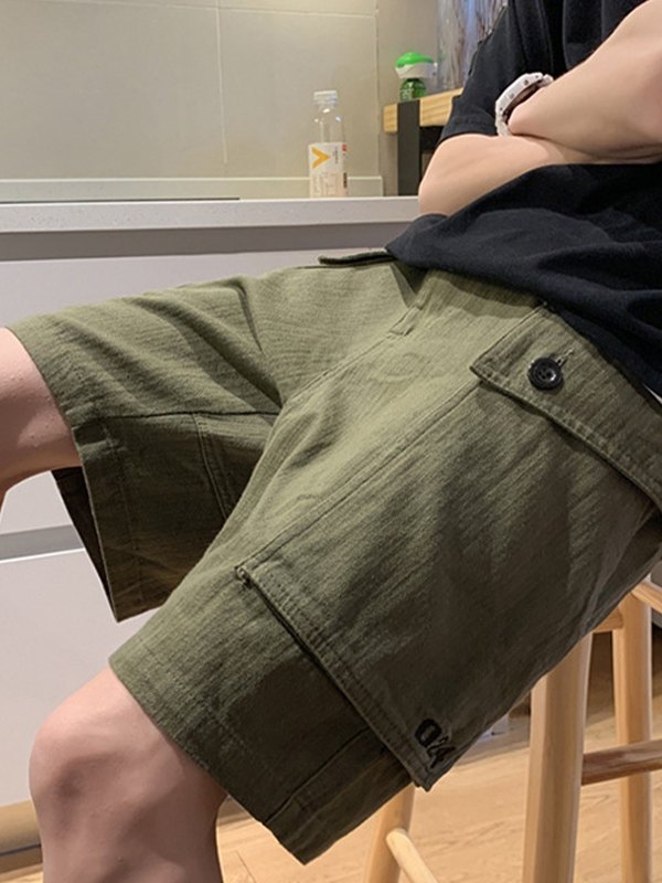 EMMIOL Cargo-Shorts mit geradem Bein für Herren