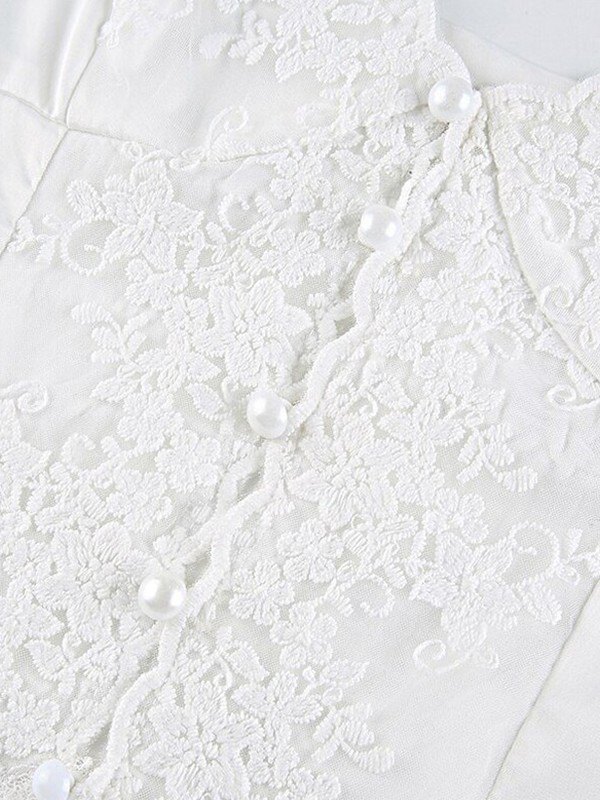 EMMIOL Button Up Lace Crop Cami Top