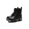 EMMIOL Patch Embellished Biker Boots