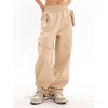 EMMIOL Pantalones cargo holgados de color caqui vintage