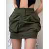 EMMIOL Green Parachute Mini Skirt
