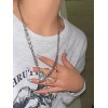EMMIOL Collar de cadena con dije de corazón de diamantes de imitación irregulares