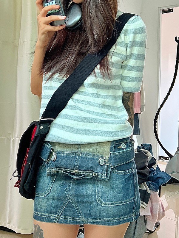 EMMIOL Vestido overol de mezclilla vintage