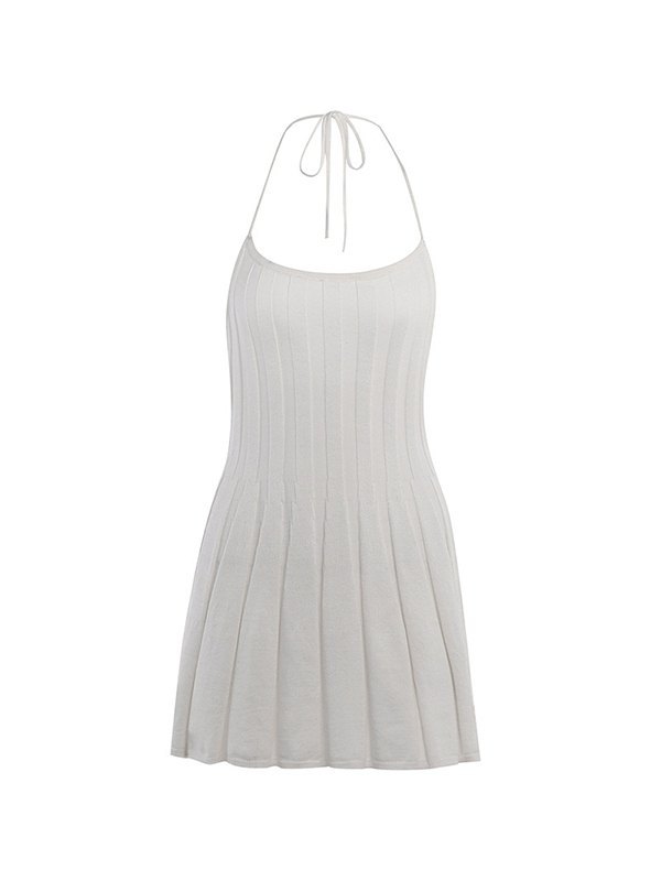 EMMIOL Fashion Halter Neck Strap Suspender Slim Dress