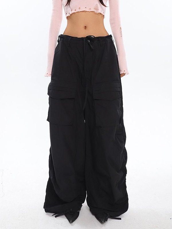 EMMIOL Ruched Y2K Baggy Cargo Pants