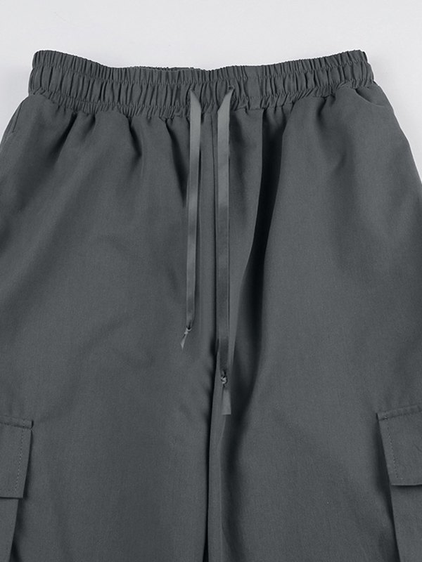 EMMIOL Baggy Cargohose aus Baumwolle mit Taschenaufnäher