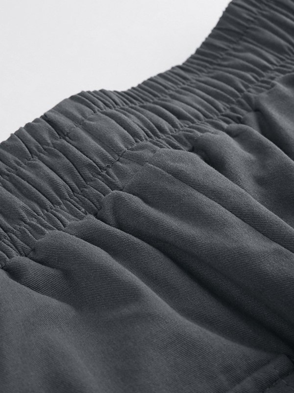EMMIOL Baggy Cargohose aus Baumwolle mit Taschenaufnäher