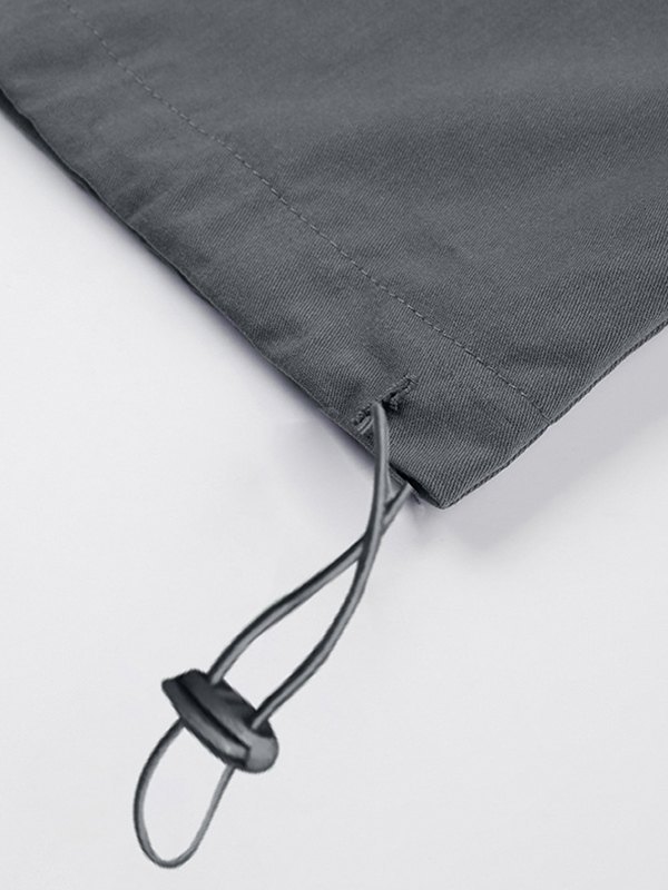 EMMIOL Baggy Cargohose aus Baumwolle mit Taschenaufnäher