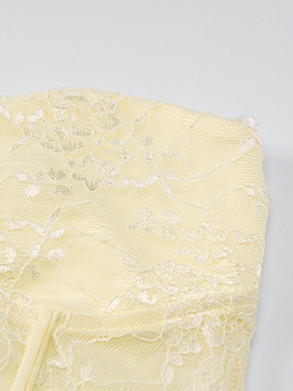 EMMIOL Lace Paneled Two Piece Set