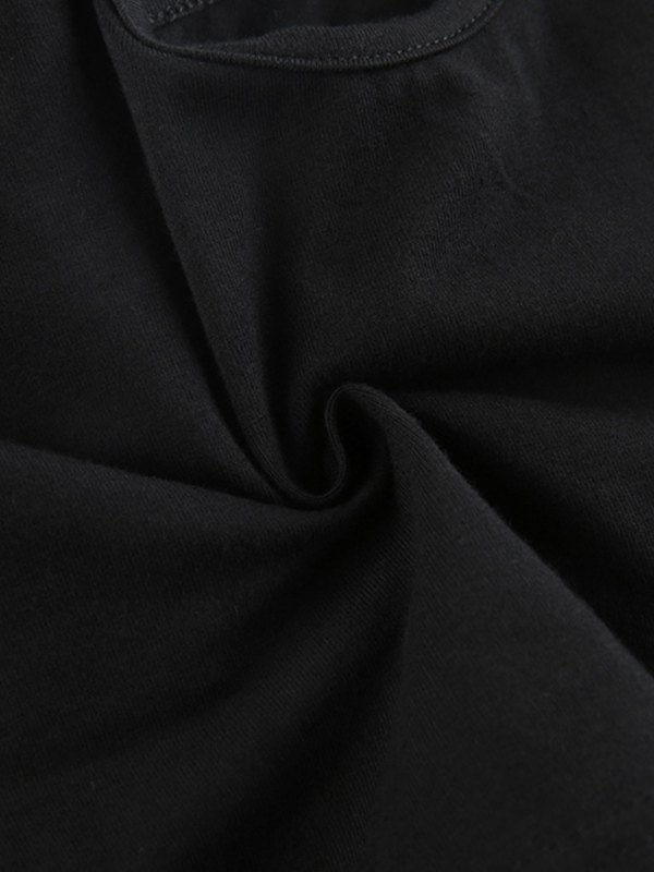 EMMIOL Top corto de tirantes negro con barra irregular