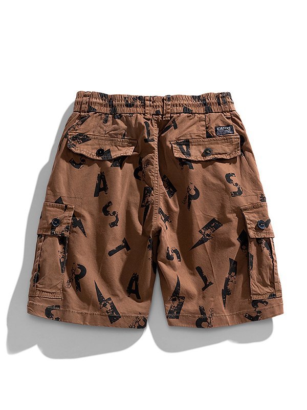 EMMIOL Men's Printed Loose Cargo Shorts