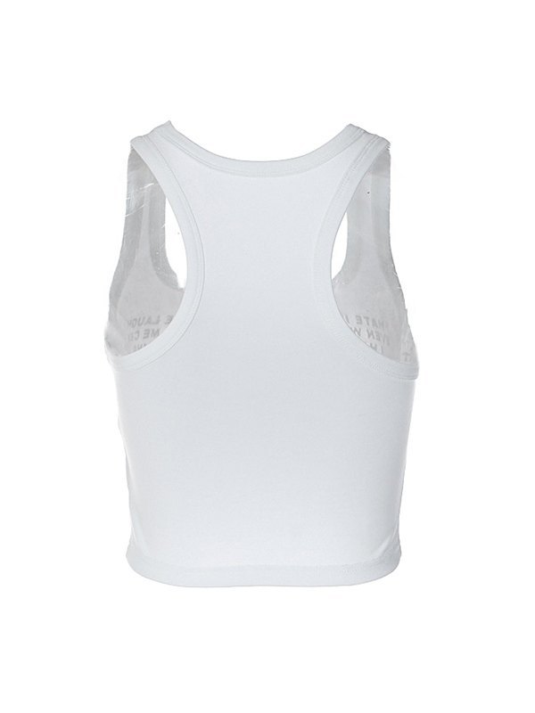 EMMIOL Racer Back Printed Cropped Tank Top