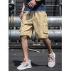 EMMIOL Shorts de hombre con cintura elástica y bolsillo tipo cargo