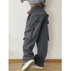 EMMIOL Baggy Cargohose aus Baumwolle mit Taschenaufnäher