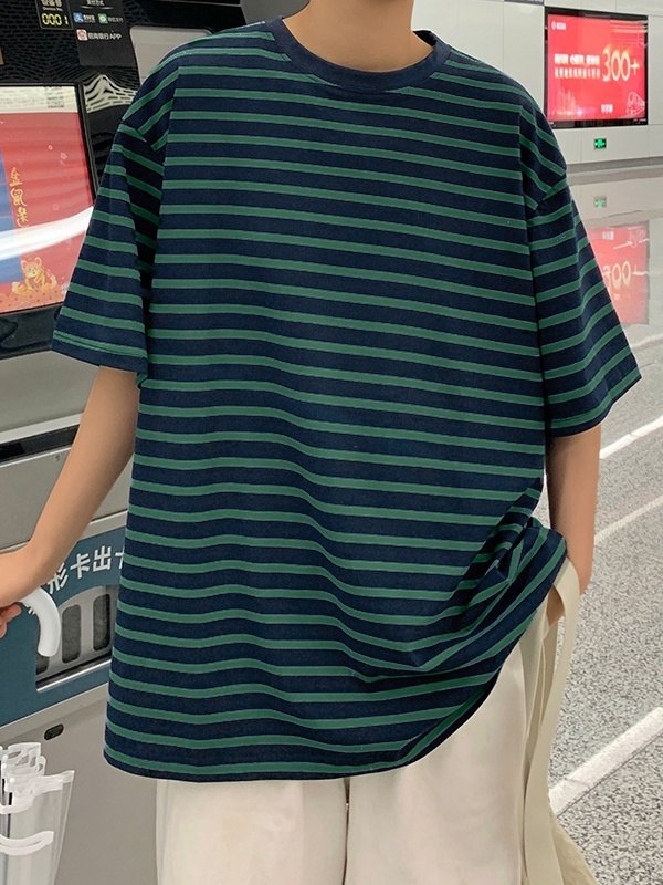 EMMIOL Men's Vintage Stripes Tee