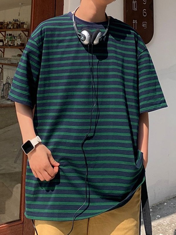 EMMIOL Men's Vintage Stripes Tee