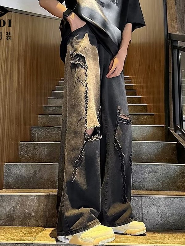 EMMIOL Beggar Ripped-Jeans für Herren