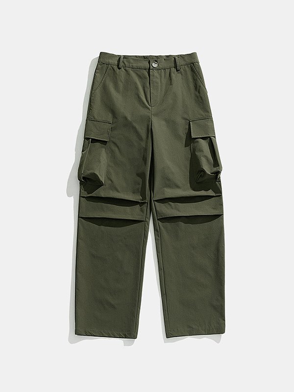 EMMIOL Pantalones plisados con bolsillo tridimensional para hombre