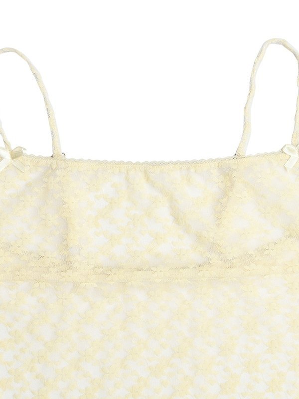 EMMIOL Lace see-Through Sling Mini Dress