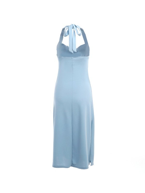 EMMIOL Neckholder-Kleid mit Swing-Kragen
