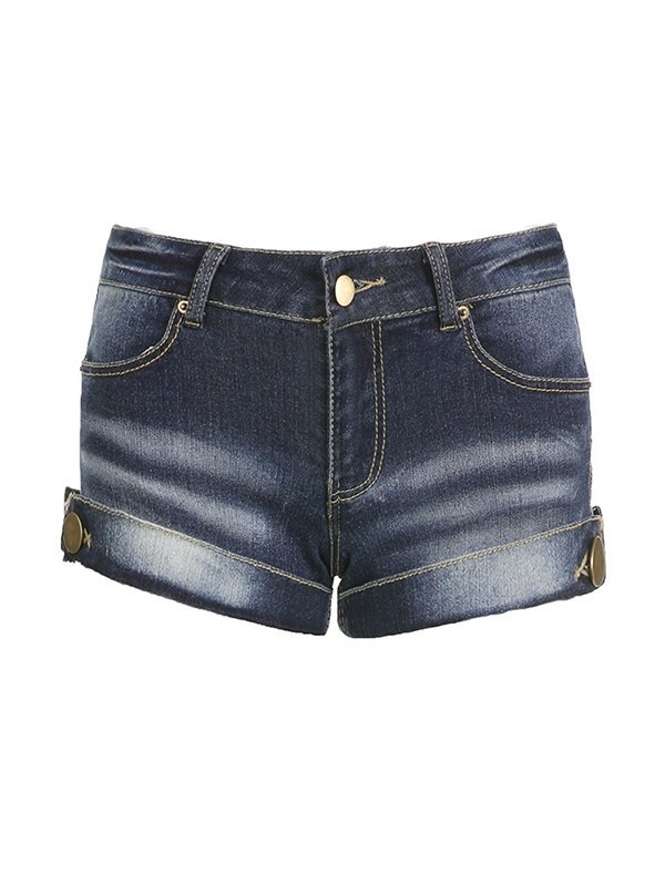 EMMIOL Vintage Distressed Low Rise Denim Shorts