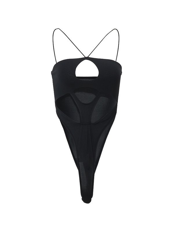 EMMIOL Body con tirantes cruzados huecos
