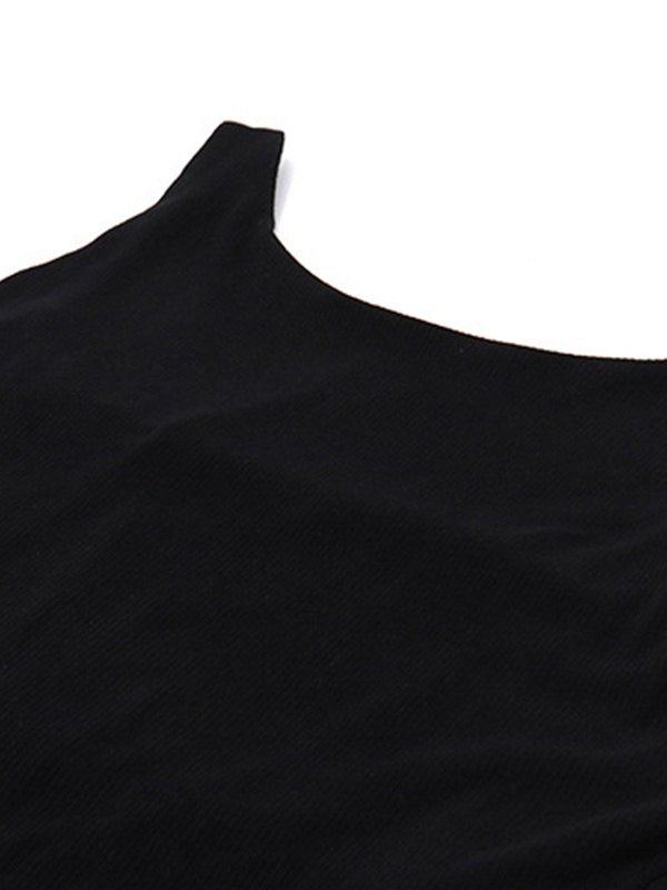 EMMIOL Top a canotta con spalline trasparenti