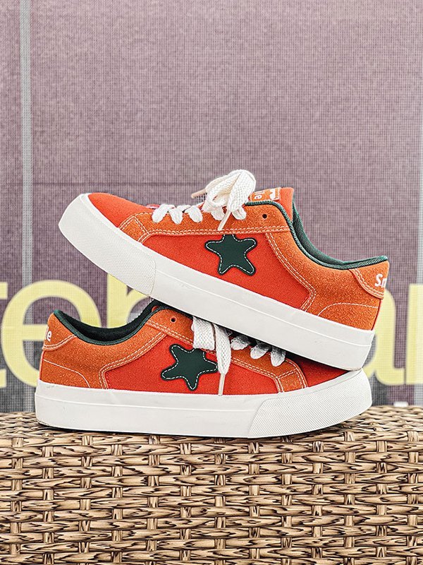 EMMIOL Men's Contrasting Star Patch Sneakers