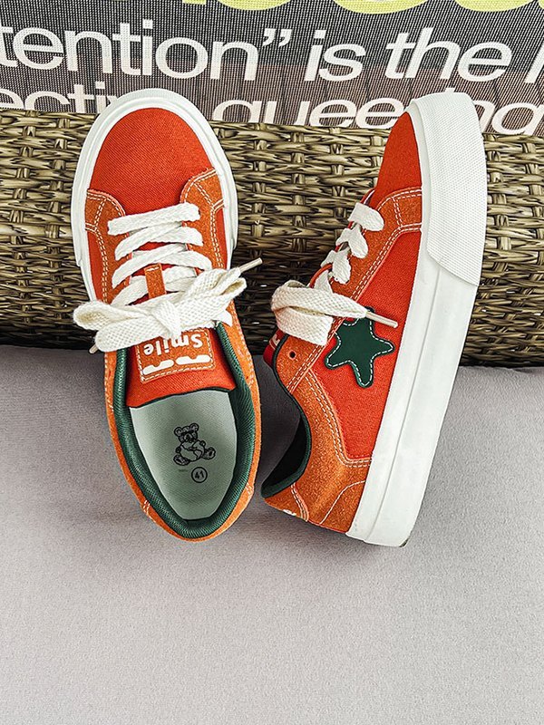 EMMIOL Men's Contrasting Star Patch Sneakers