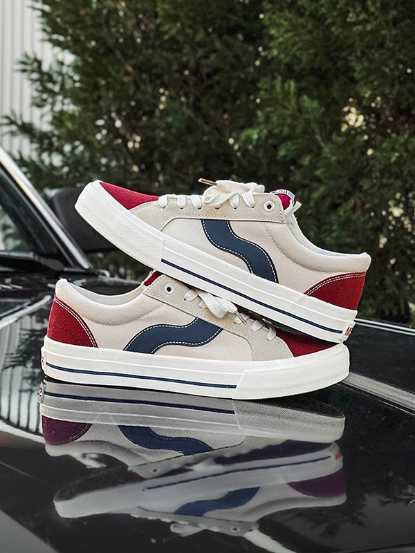 EMMIOL Men's Vintage Strap Canvas Sneakers