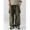 EMMIOL Pantalones plisados con bolsillo tridimensional para hombre