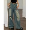 EMMIOL Jeans a gamba larga strappati vintage