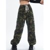 EMMIOL Camouflage Lace-Up Cargo Pants