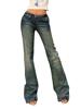 EMMIOL Vintage Denim Y2K Flare Leg Jeans
