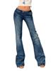 EMMIOL Vintage Denim Y2K Flare Leg Jeans