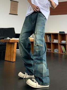 Emmiol Spedizione gratuita 2025 Jeans tascabili sfilacciati da uomo