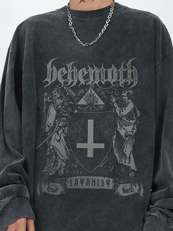 EMMIOL Herren-Sweatshirt mit Old-Cross-Print