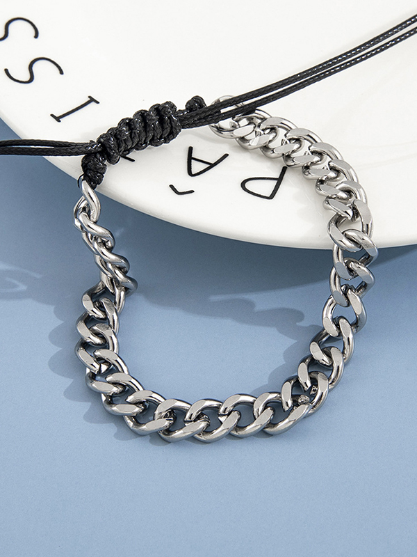 Bracciale Intrecciato In Acciaio Inossidabile Gleamart Per Donna – Chiusura A Gancio, 5,5 Cm