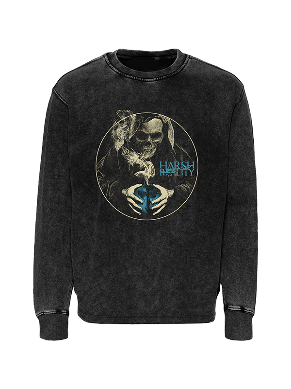 EMMIOL Felpa da uomo con stampa teschio Hip Pop