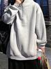 EMMIOL Men's Solid Half Zip Oversized Hoodie