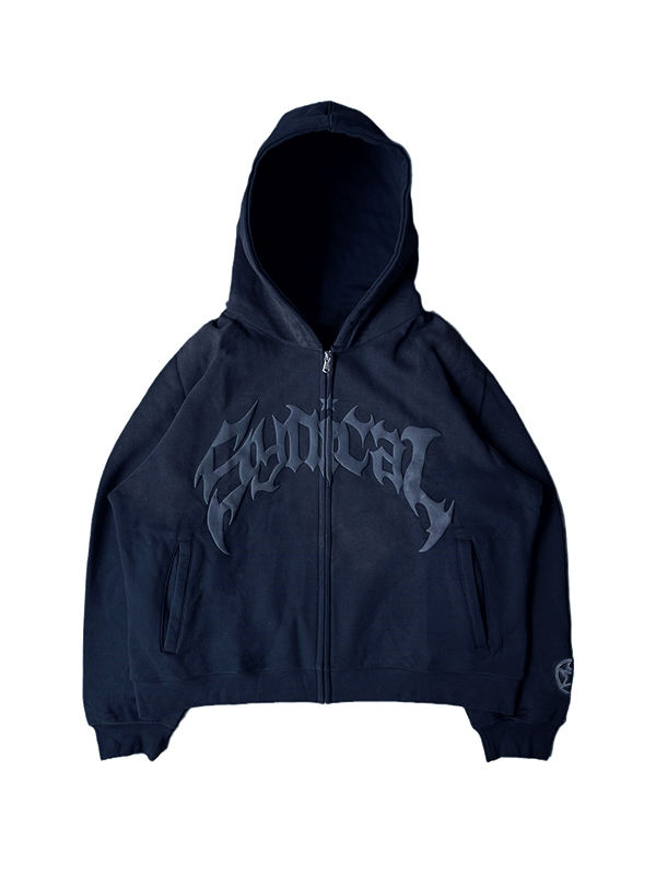 EMMIOL Men's Gothic Letter Print Oversized Hoodie