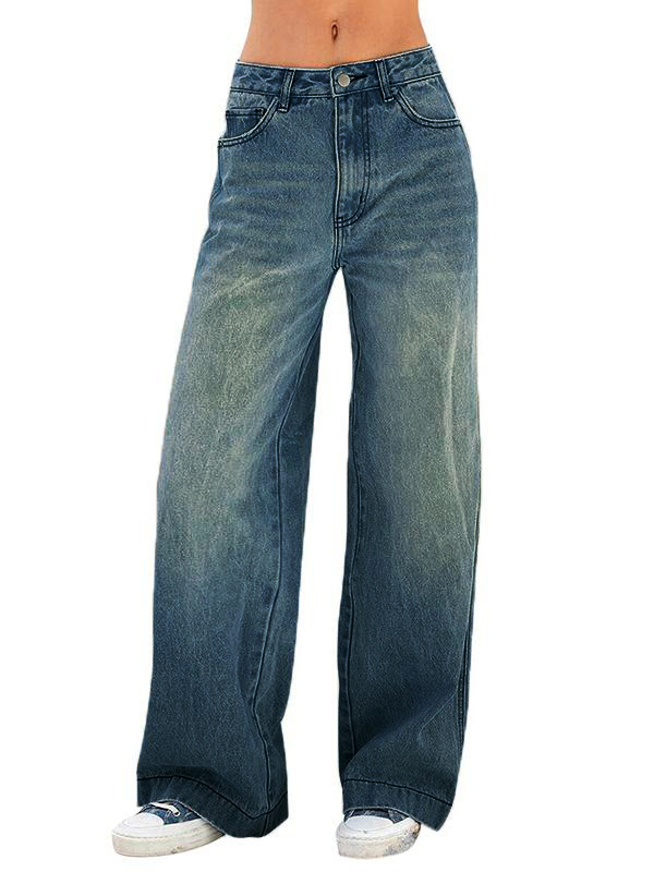 EMMIOL Vaqueros boyfriend versátiles en azul vintage lavados