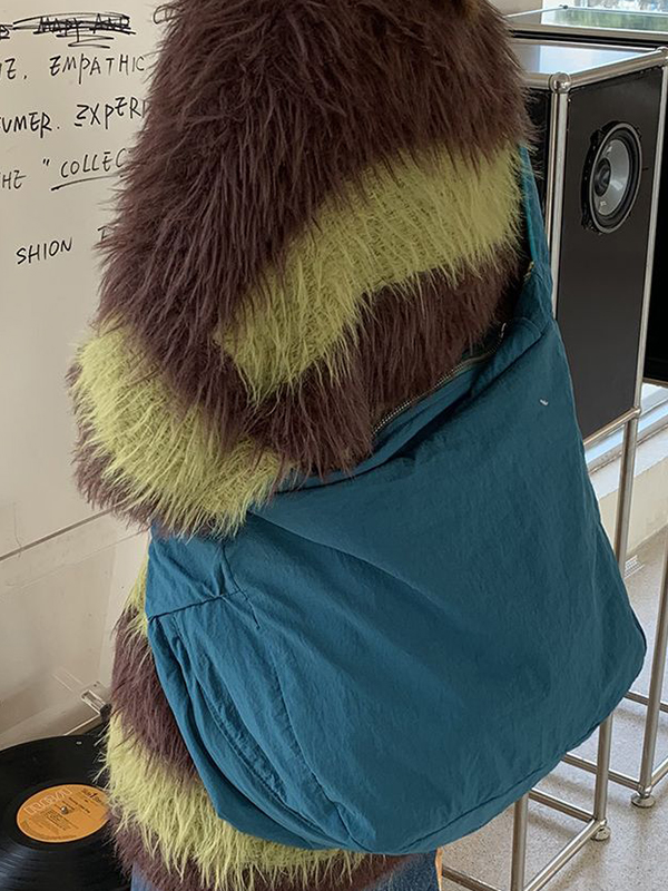 EMMIOL Bolso bandolera de gran capacidad en color en contraste de pana