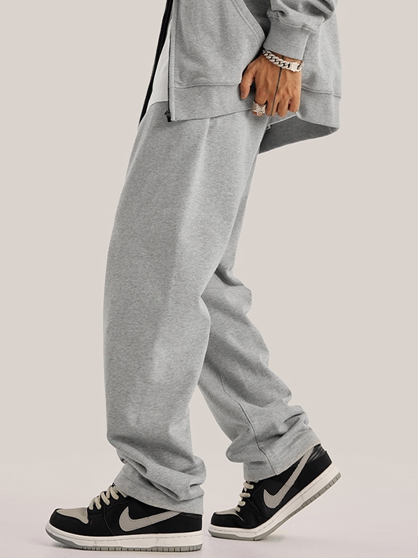 EMMIOL Pantalones de chándal con cordón de color liso para hombre